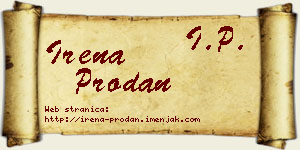 Irena Prodan vizit kartica